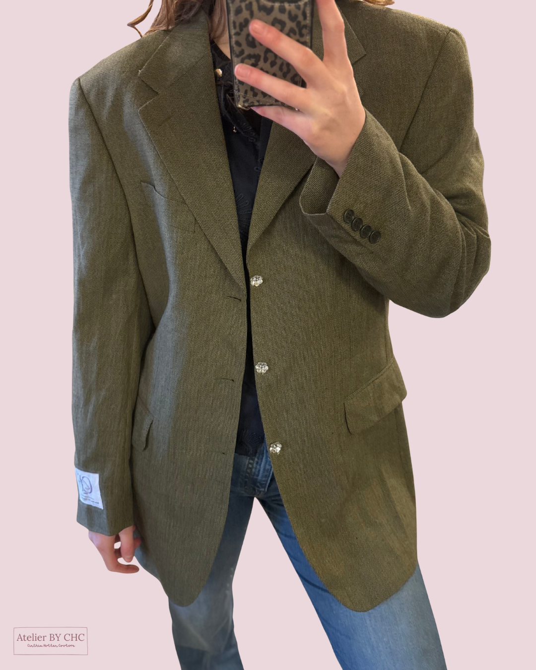 Customized blazer Groen